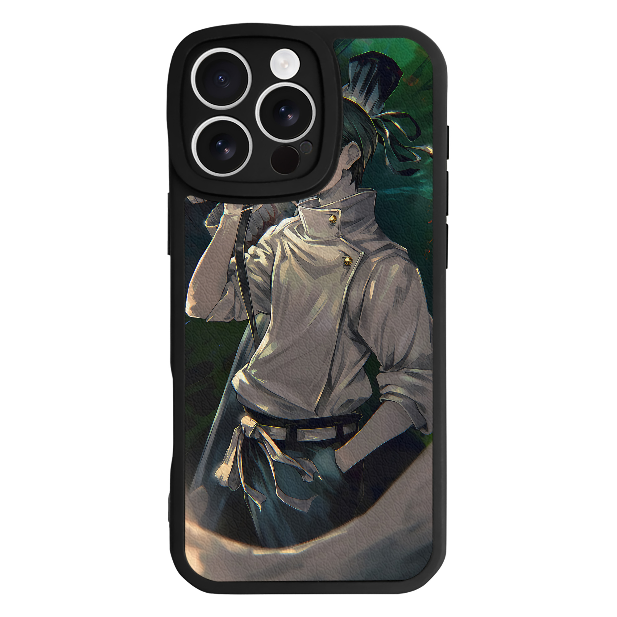 （画像用） 呪術廻戦 Jujutsu Kaisen 【iPhone 16シリーズ対応】シリコンスマホケース（レザー調） 材質：シリコン